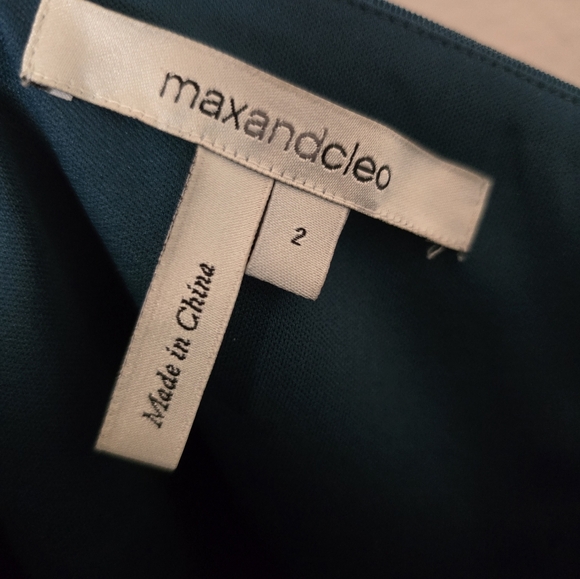 Max & Cleo Dark Jade Sophia Strapless Sweetheart Dress Size 2 Ruffle Tulle - Picture 10 of 16